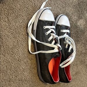 Converse Charcoal Sneakers with White Accents